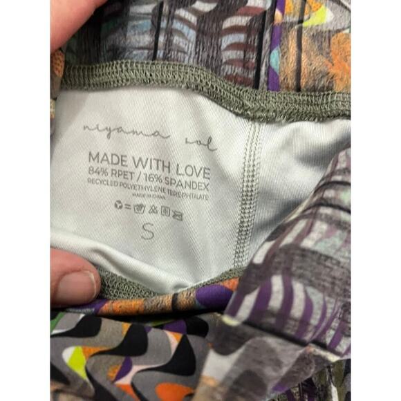 NWT Niyama Sol Rare Super Flare Leggings Betelgeuse colorful bell bottoms yoga S - Picture 5 of 8